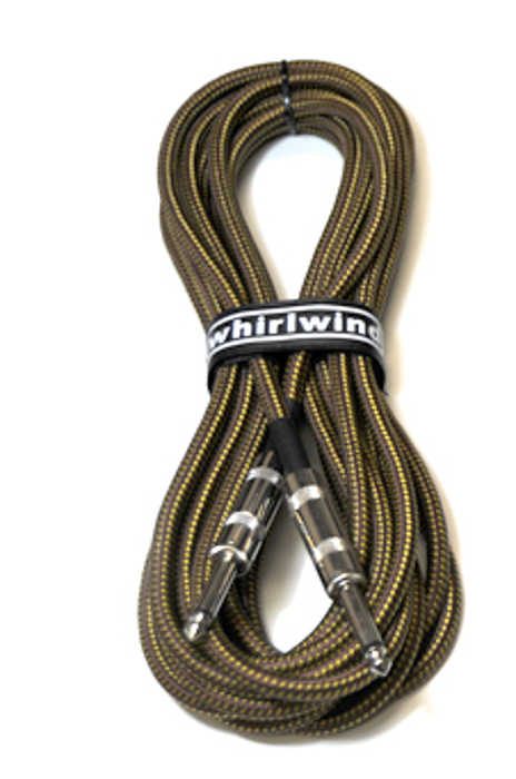 Whirlwind INSTB20 TWEED 20' Connect Series 1/4" TS-1/4" TS Cable With Tweed Cloth Cover