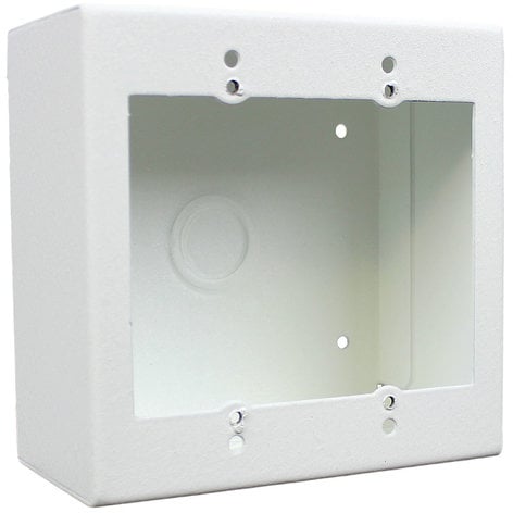 FSR, Inc SMWB-2G-W 2 Gang Surface Mount Wall Box, White SMWB-2G-WHT