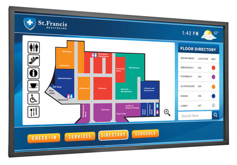Planar PS6562T 24 x 7 65" Ultra Slim LCD Display with LED Backlight PS6562T