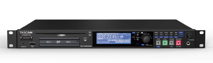 Tascam SS-CDR250N Solid State Audio Recorder With Dual SD And CD-R