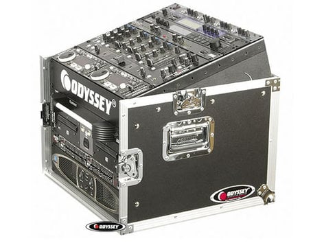 Odyssey FZ1006 Pro Combo Rack Flight Case With 10RU Top Slanted Rack & 6RU Bottom Vertical Rack