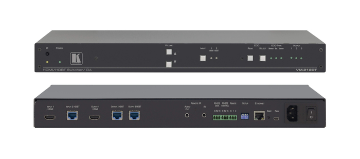 Kramer VM-212DT 2x1:2 4K HDMI and HDBaseT Distribution Amplifier VM-212DT