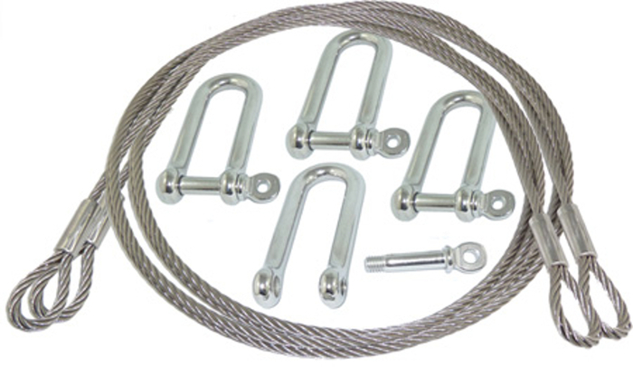 Octasound SPH2L-SS-06 6 Ft Steel Wire Rope With Closed Looped Ends