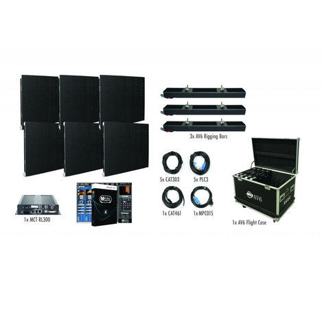 ADJ AVX3X2 3x2 AV6X Video Wall Package with 6 Panels AVX3X2