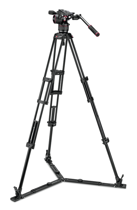 Manfrotto MVKN8TWINMUS Nitrotech N8 Video Head And 546B Pro Tripod With Middle Spreader