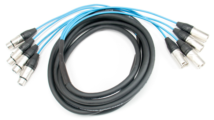 Elite Core Audio PEX415 15 ft 4 Channel Fan-To-Fan XLR Extension Snake PEX415