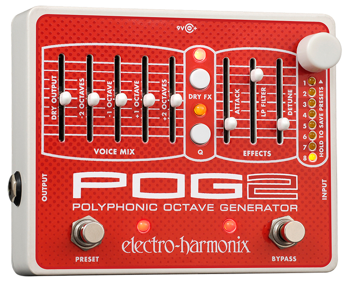Electro-Harmonix POG2 Polyphonic Octave Generator Pedal, PSU Included POG2