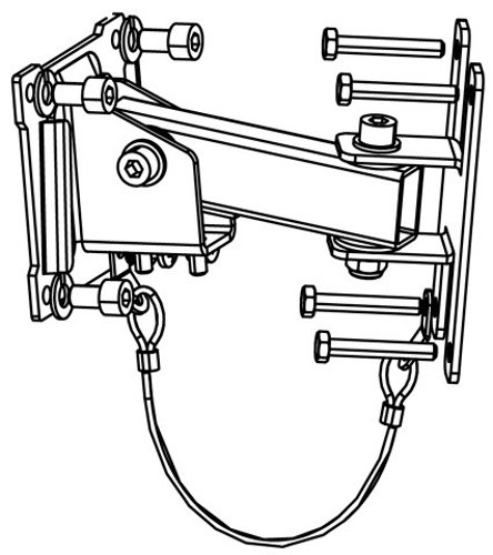 DAS AXW-1 Wall Mount Bracket And Safety Cable For Action-8, Action-8A