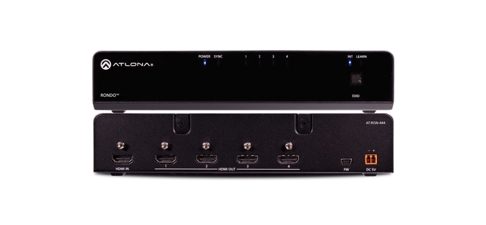 Atlona Technologies AT-RON-444 4K HDR 4-Output HDMI Distribution Amplifier