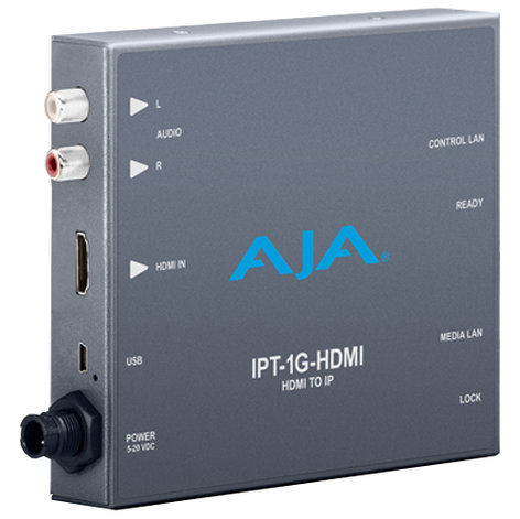 AJA Video Systems Inc IPT-1G-HDMI HDMI to JPEG 2000 IP Video and Audio Mini-Converter IPT-1G-HDMI
