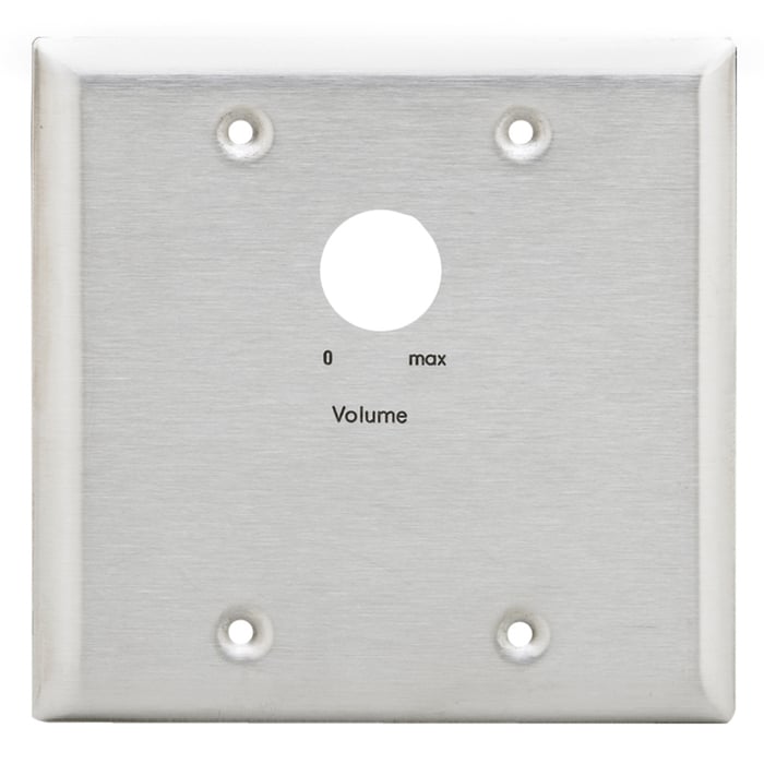 Lowell KL-ANP2 Attenuator Adapter Plate, 2 Gang, Stainless Steel