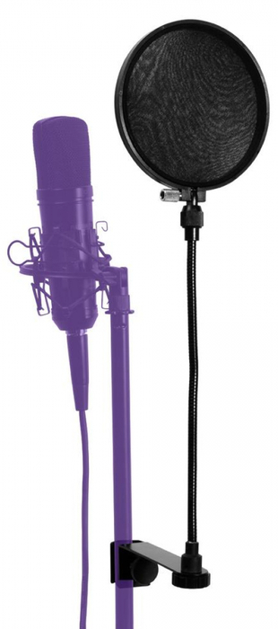 On-Stage Stands ASVSR6GB Pop Blocker with 2 Replacement Liners and 12" Flexible Gooseneck ASVSR6GB