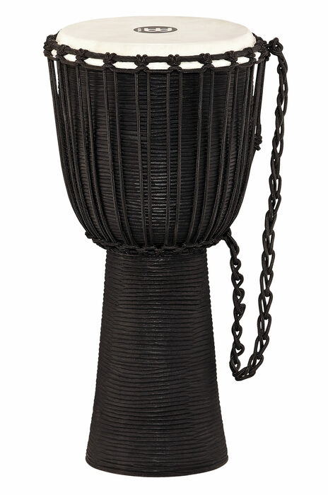Meinl Percussion HDJ3-L 12" Black River Series Rope Tuned Wood Djembe HDJ3-L