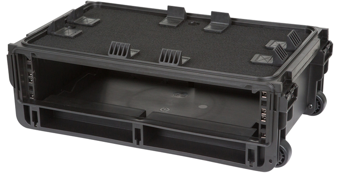 SKB Cases 1SKB-iSF2U Injection Molded 2RU Rack Studio Flyer Rack and Laptop Combo Case 1SKB-ISF2U