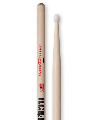 Vic Firth 4999-7AN 1 Pair Of American Classic 7A Drumstics With Nylon Tear Drop Tip