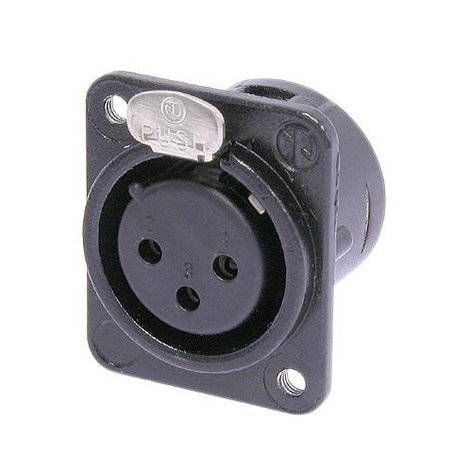 Neutrik NC3FDM3LBAG-1 DL1 Series 3 pin Female Receptacle NC3FDM3LBAG-1