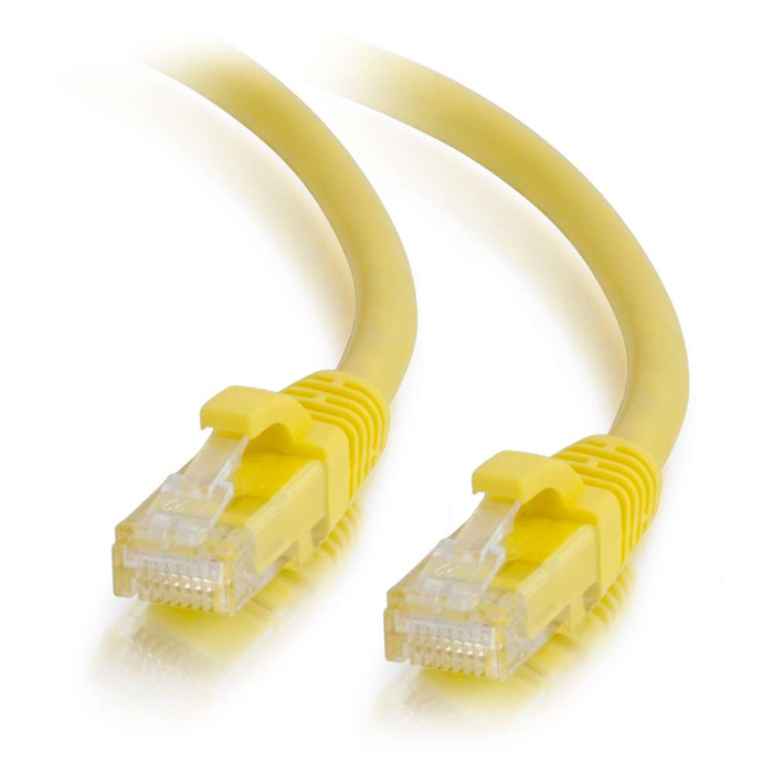 Cables To Go 04007 Cat6a Snagless Unshielded (UTP) Patch Cable Yellow Ethernet Network Patch Cable, 2 Ft