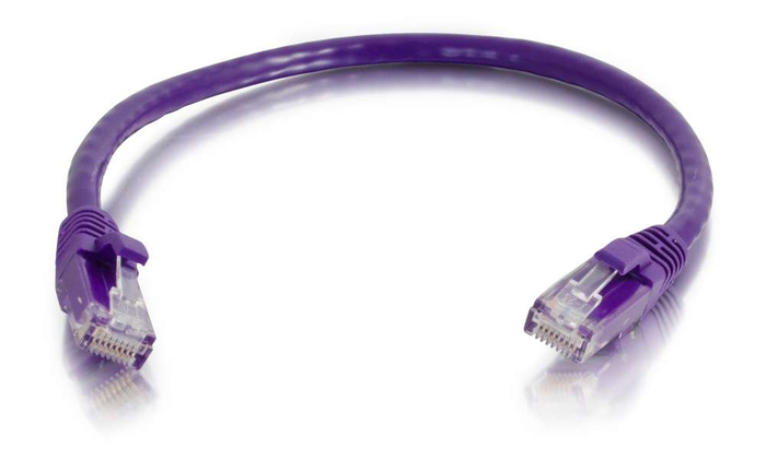 Cables To Go Cat6a Snagless Unshielded (UTP) Patch Cable Purple Ethernet Network Patch Cable, 2 ft 04025