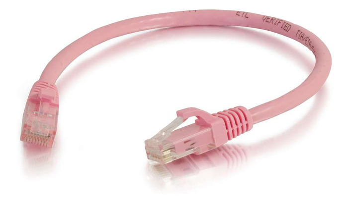 Cables To Go 04043 Cat6a Snagless Unshielded (UTP) Patch Cable Pink Ethernet Network Patch Cable, 1 Ft