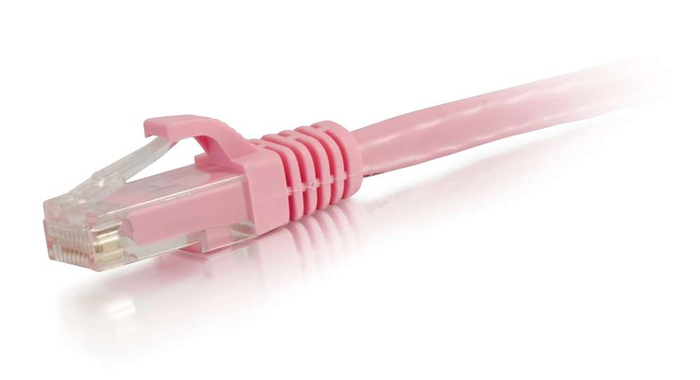 Cables To Go 04043 Cat6a Snagless Unshielded (UTP) Patch Cable Pink Ethernet Network Patch Cable, 1 Ft