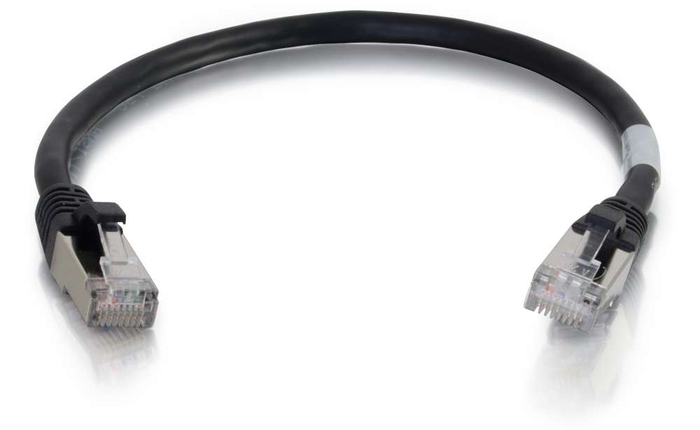 Cables To Go Cat6 Snagless Shielded (STP) 30 ft Ethernet Network Patch Cable, Black 00823
