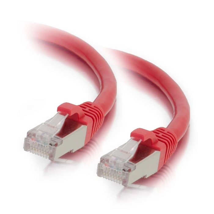Cables To Go 00847 Cat6 Snagless Shielded (STP) 6 Ft Ethernet Network Patch Cable, Red