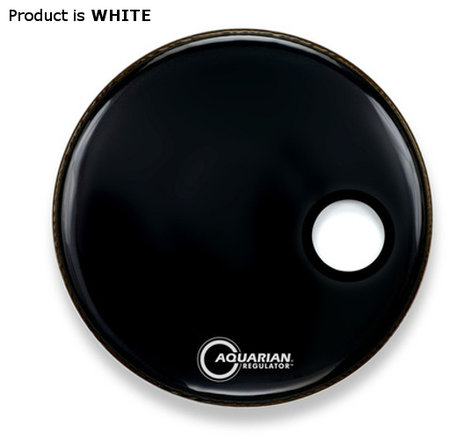 Aquarian Drumheads RSM22BK 22" Regulator Series Resonant Bass Drum Head in White RSM22BK
