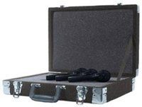 Grundorf MCB-BLACK MCB (Black) Foam-Lined Microphone Briefcase (Black)