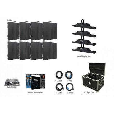 ADJ AV3 4x2 8 Panel 4x2 AV3 Video Wall Package AV3-4X2