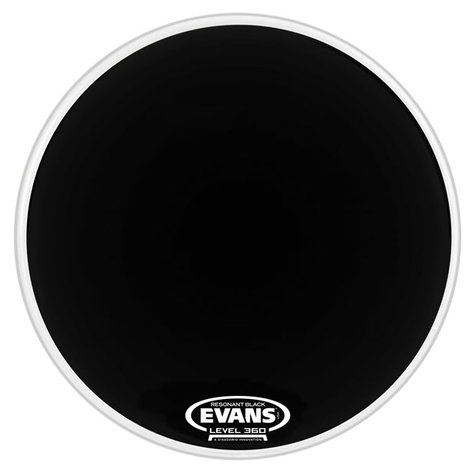 Evans BD22RA EQ1 22" Resonant Bass Drum Head In Black