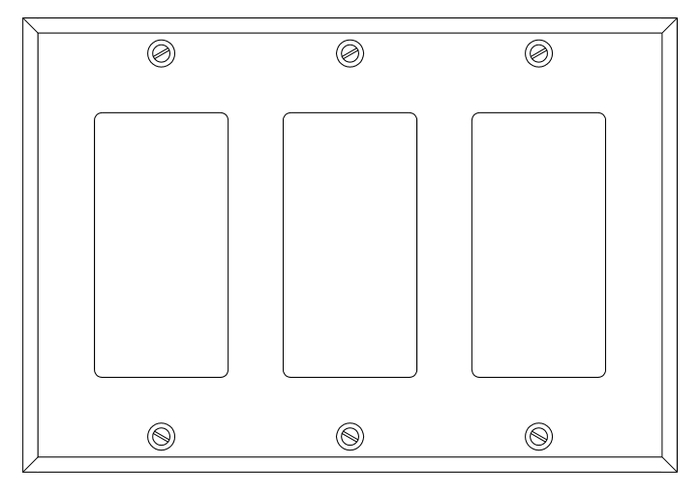 Pathway Connectivity 5003 3 Gang Faceplate