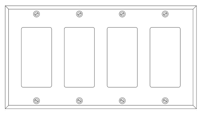 Pathway Connectivity 5004 4 Gang Faceplate