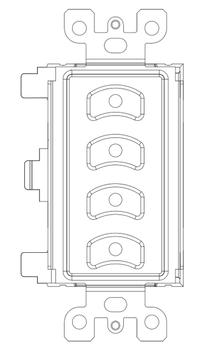 Pathway Connectivity 0700-5902 NSB 4-Button Local Insert