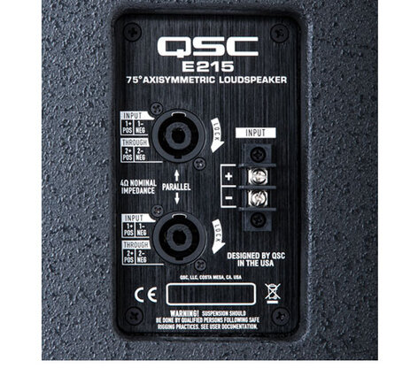 QSC E215 Dual 15" 2-Way, Externally Powered, Live Sound-Reinforcement Loudspeaker
