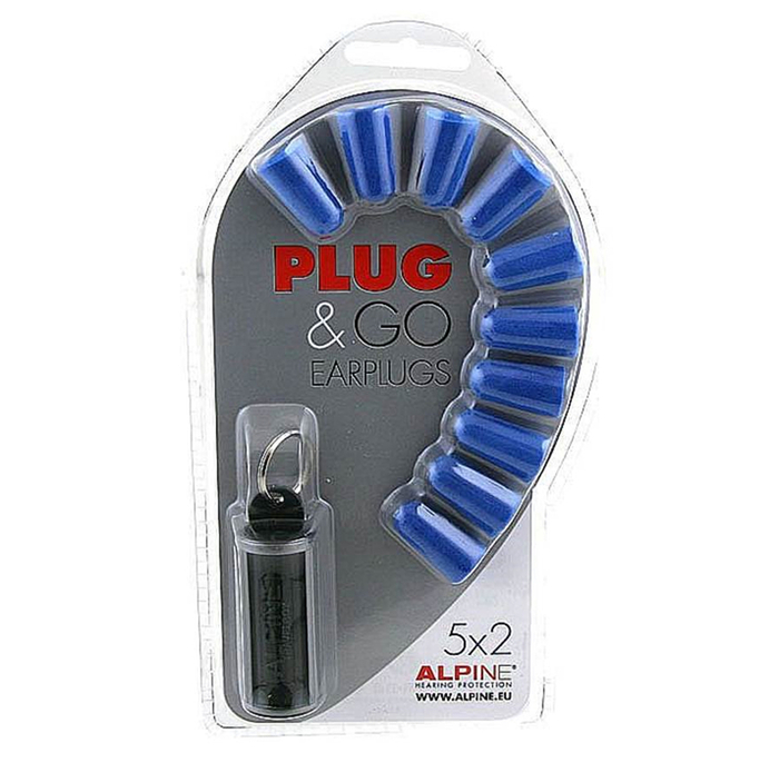 Alpine Hearing Protection Plug&Go 5-Pair Pack of Basic Noise-Cancelling Disposable Ear Plugs PLUGNGO