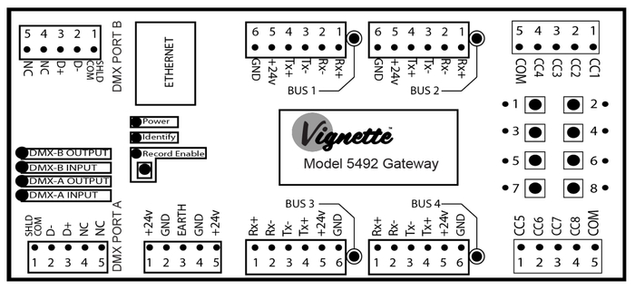 Pathway Connectivity 0700-5492 Vignette 485 Architectural Gateway With 2 DMX And 8 Contact Closures