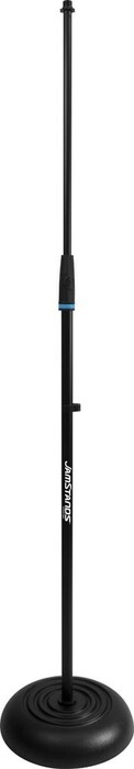 Ultimate Support JS-MCRB100C JamStands Series Round Based Mic Stand With Blue Accent Bands