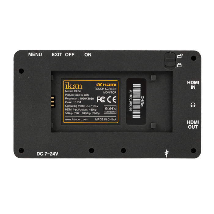 ikan DH5E-DK DH5e 5" 4K HDMI On-Camera Monitor Deluxe Kit