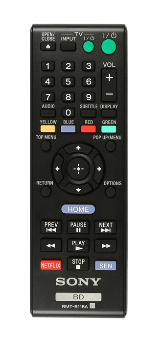 Sony 148995911 BDP-S185 Remote 148995911