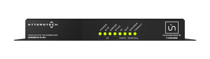 Attero Tech unHX2D Dante-Enabled HDMI Audio De-Embedder/Embedder