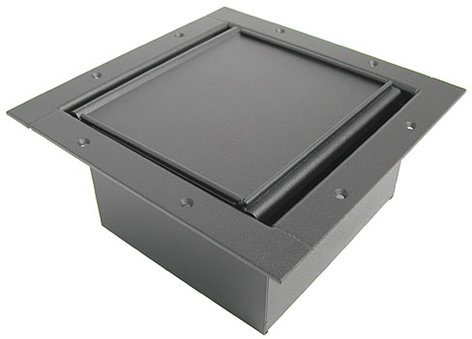 Ace Backstage Co. 122CL-BK Full Stage Pocket, with Black Powder Coat Finish and Carpet Lid 122CL-BK