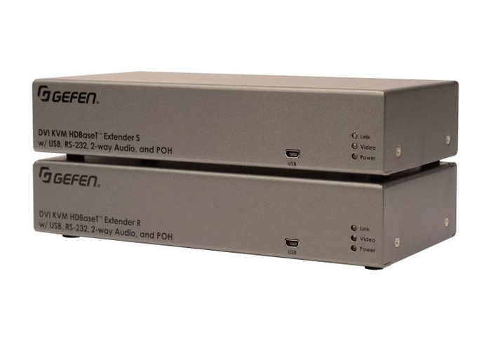 Gefen EXT-DVIKA-HBT2 DVI KVM HDBaseT 2.0 Extender With USB & RS-232