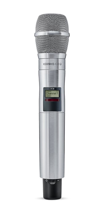 Shure AD2/KSM9HSN Axient Digital Handheld Transmitter with a KSM9HS Microphone Capsule in Nickel Finish AD2/KSM9HSN