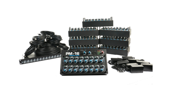 Elite Core Audio PM-16-CORE-8 Complete Personal Mixer 8-Pack with 8x PM-16, 1x IM-16, Power Supplies, Cables PM-16-CORE-8
