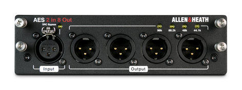 Allen & Heath M-DL-AES2I8O-A AES3 Card with 2 In and 8 Out, for dLive AH-M-DL-AES2I8O-A