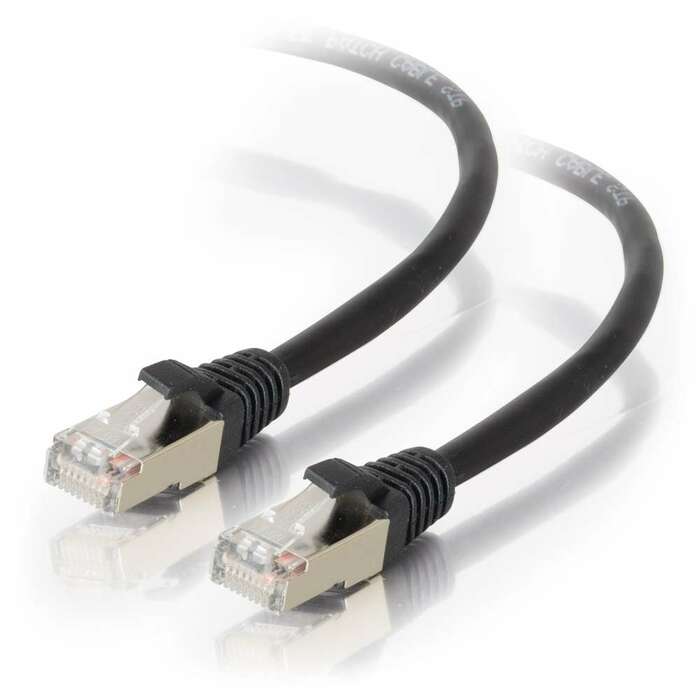 Cables To Go Cat5e Snagless Shielded (STP) 75 ft Ethernet Network Patch Cable, Black 28705