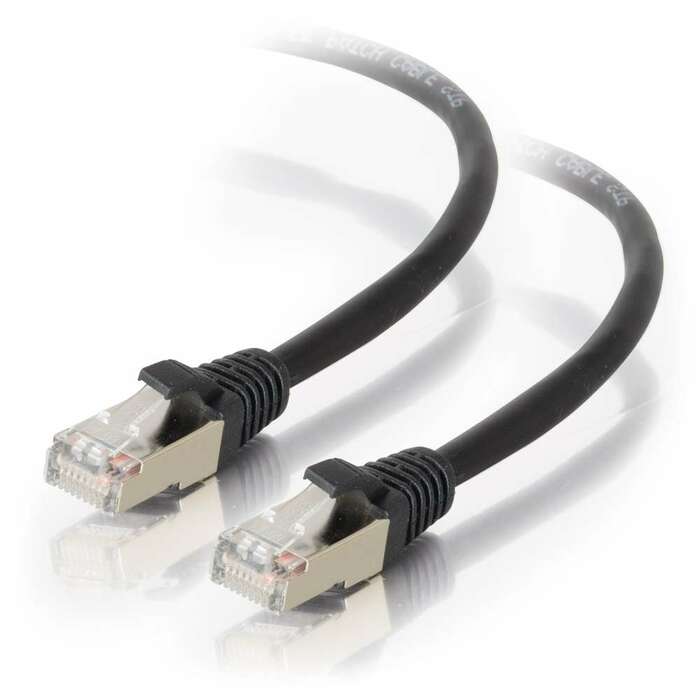 Cables To Go 28705 Cat5e Snagless Shielded (STP) 75 Ft Ethernet Network Patch Cable, Black