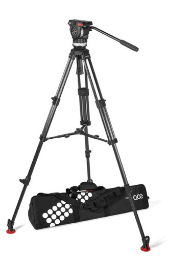 Sachtler System Ace XL MS CF Tripod System with Ace XL Fluid Head, Ace 75/2 CF Tripod, Ace Mid-Level Spreader, Padded Bag 1018C