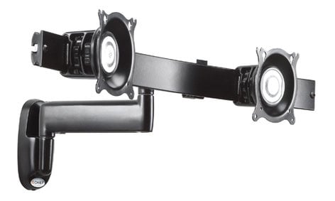 Chief Manufacturing KWS220B Single Arm Articulating Wall Mount, Dual Monitor Array, Black KWS220B