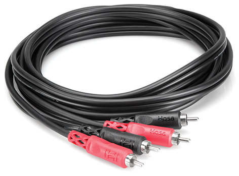 Hosa CRA-206 6m (20ft) Stereo Interconnect Audio Cable - Dual RCA Male to Same CRA206